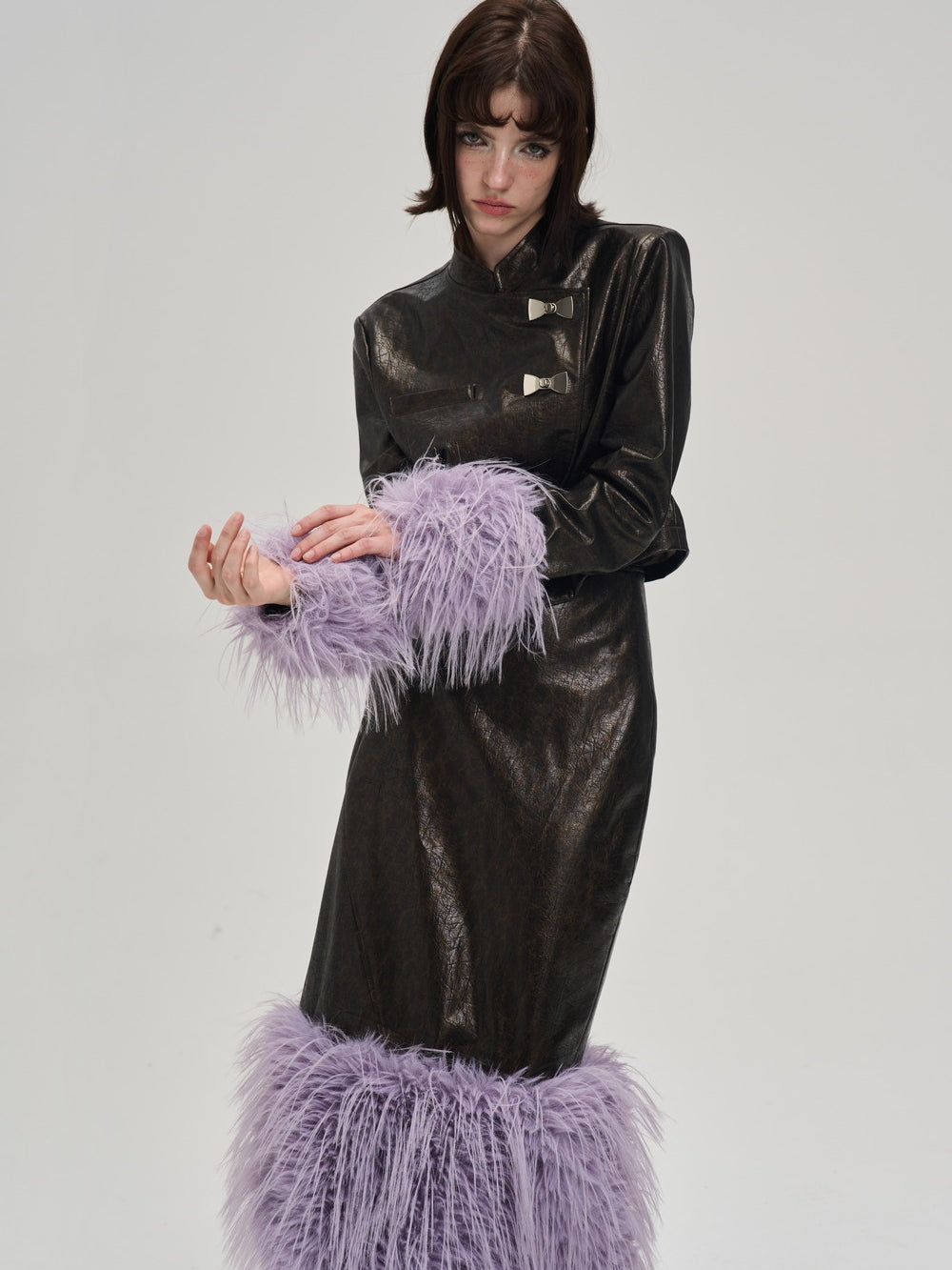 Tassel Leather Nichi Conspicuous Jacket&One-Piece