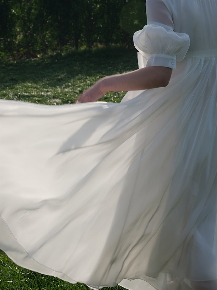 우아한 광택 플레어 프린세스 달콤한 장거리