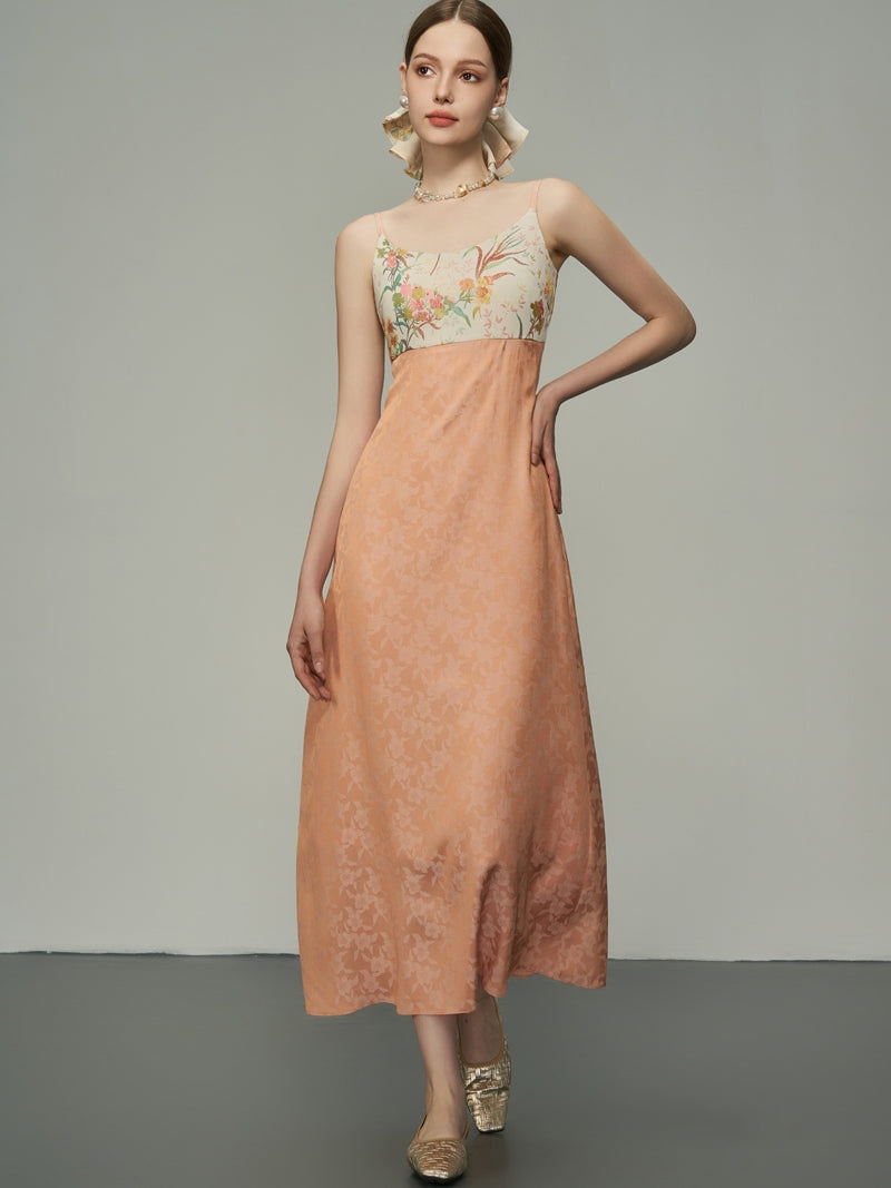 Embroidery Flower Classy High-End Sleeveless Long-One-Piece