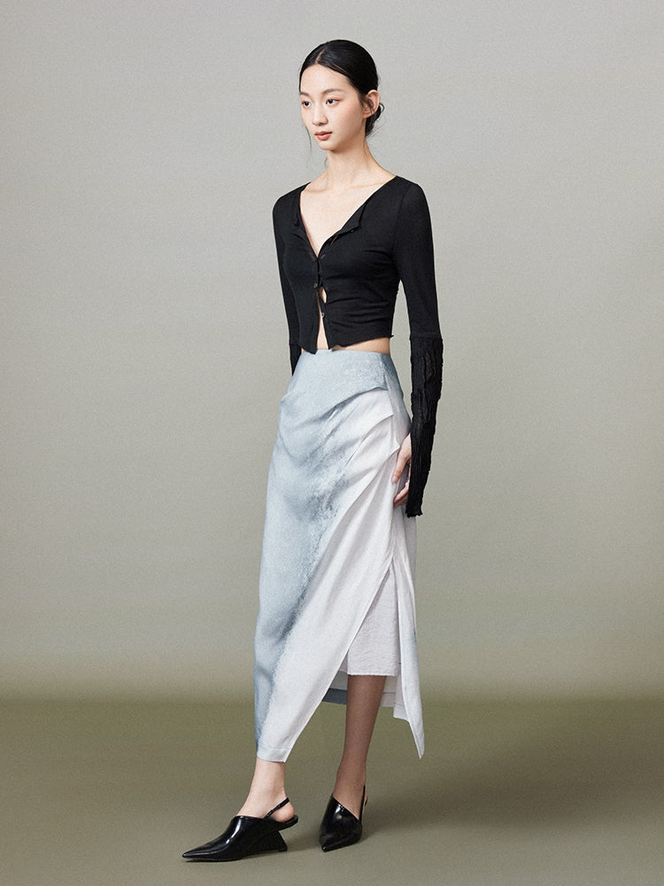 Sheer Crumply Short Thin Cardigan