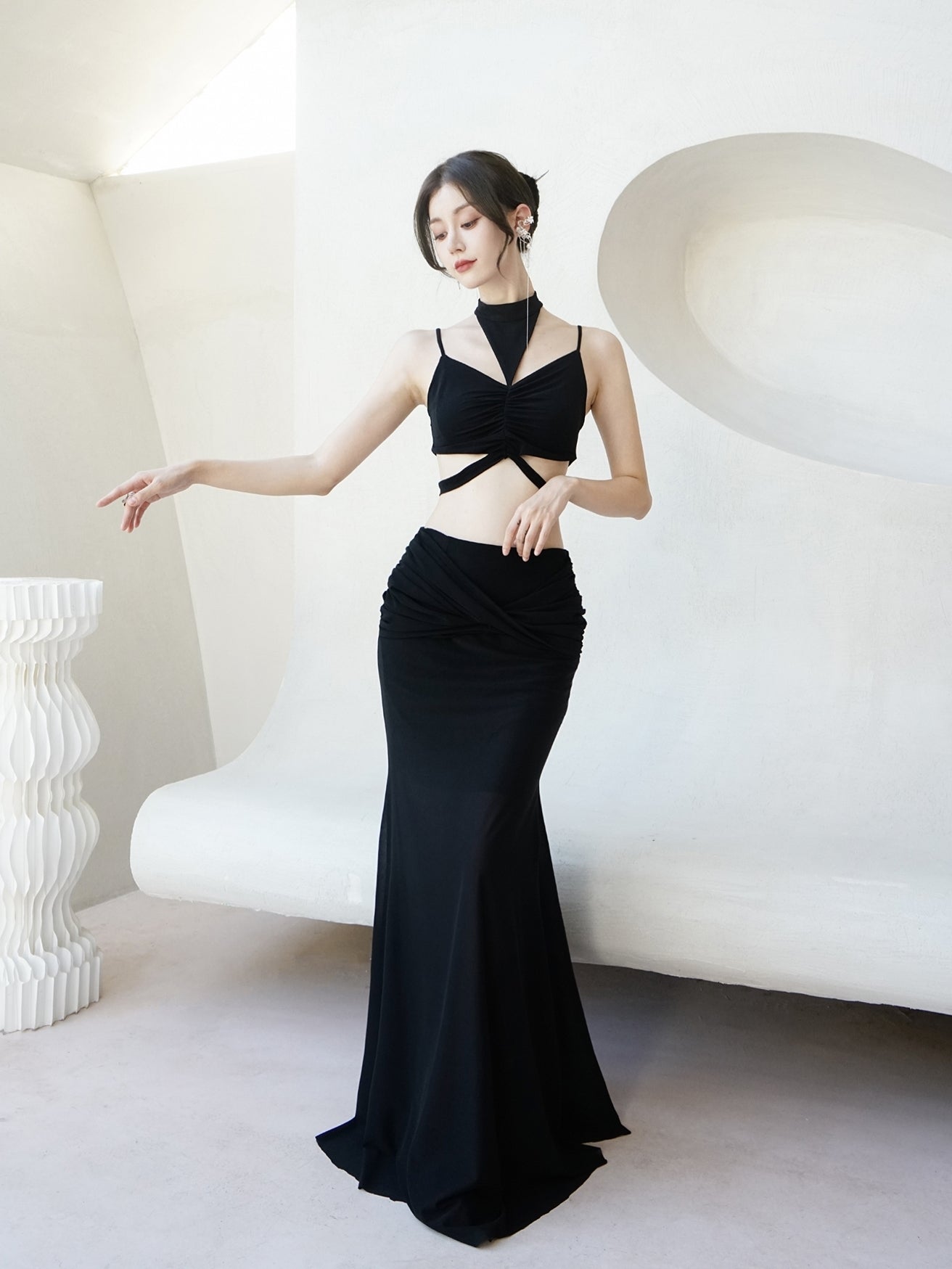 Nichi sexy elegante Tops & Langstachel