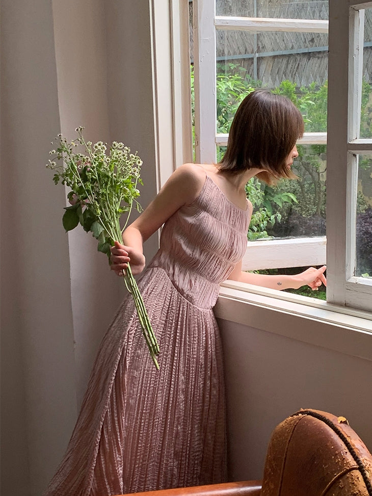 주름진 천연 주름 긴 일체형