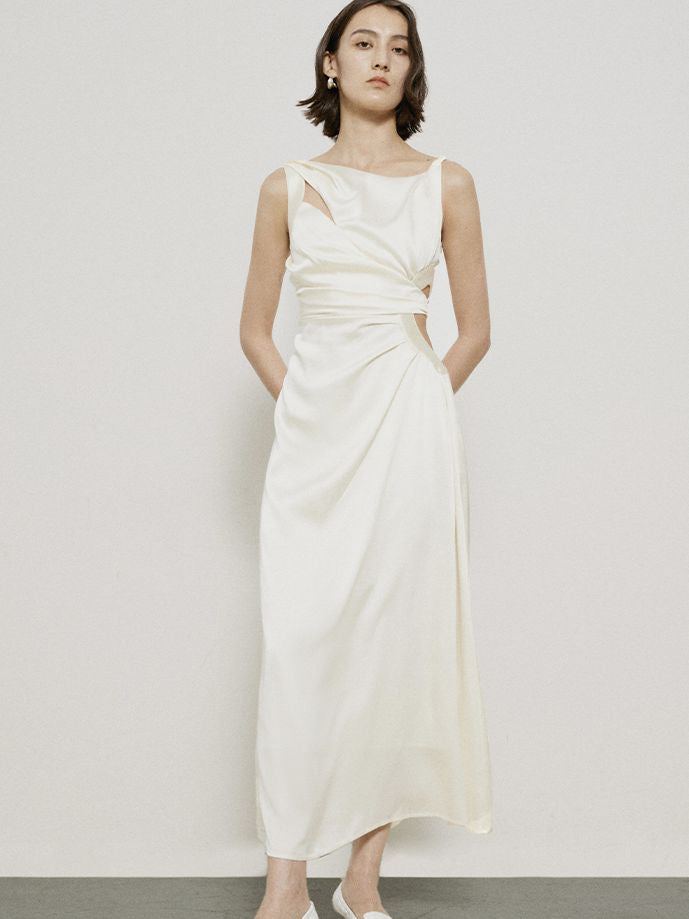 Side-cut Nichi Elegant Chic Long Summer One-piece