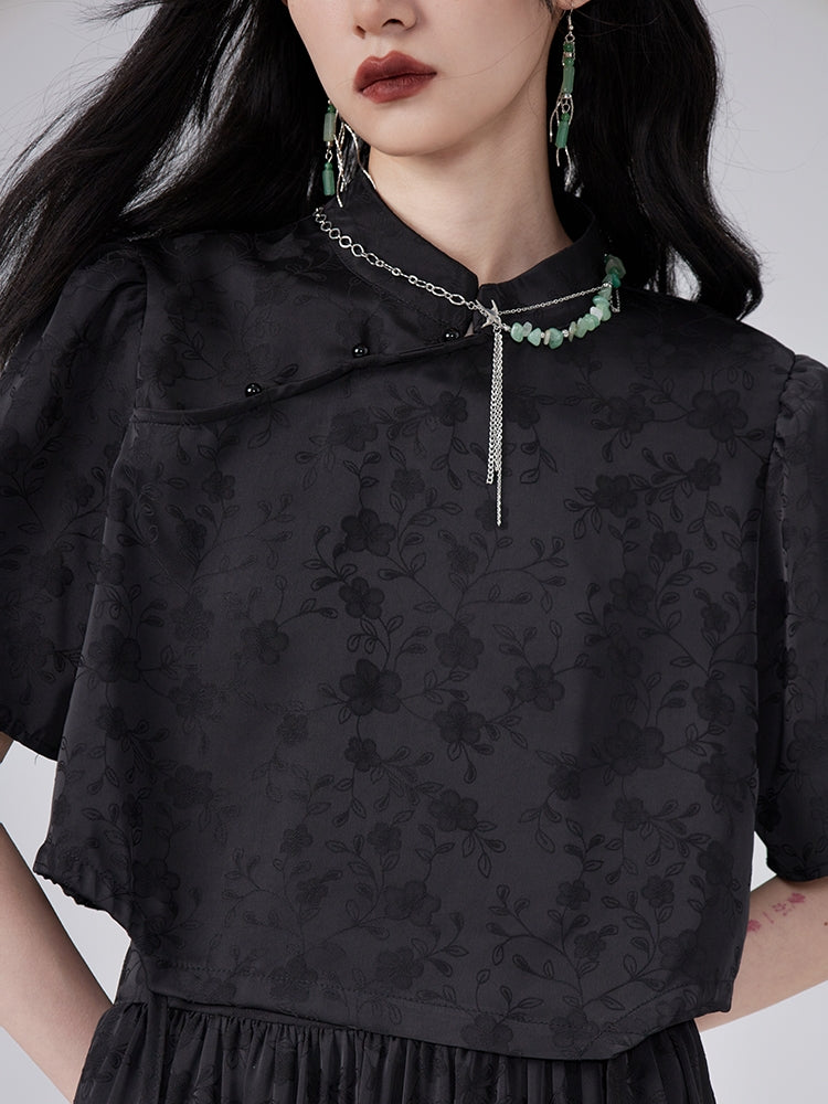 Blouse et fleur de la jupe longue configuration classique