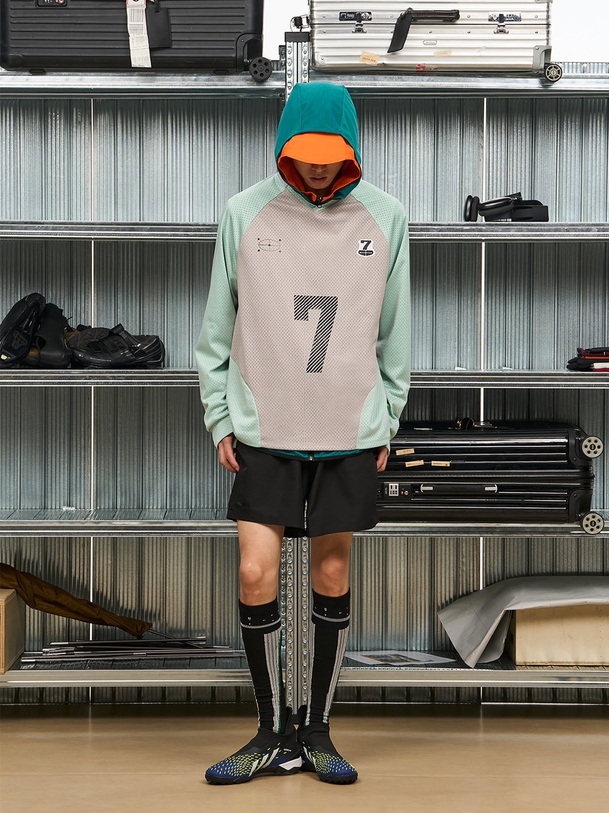 메쉬 대비 7 티셔츠