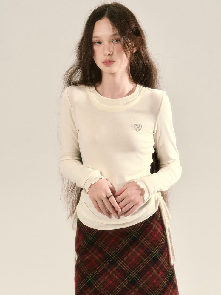 Drawstring Simple Casual Cutsew