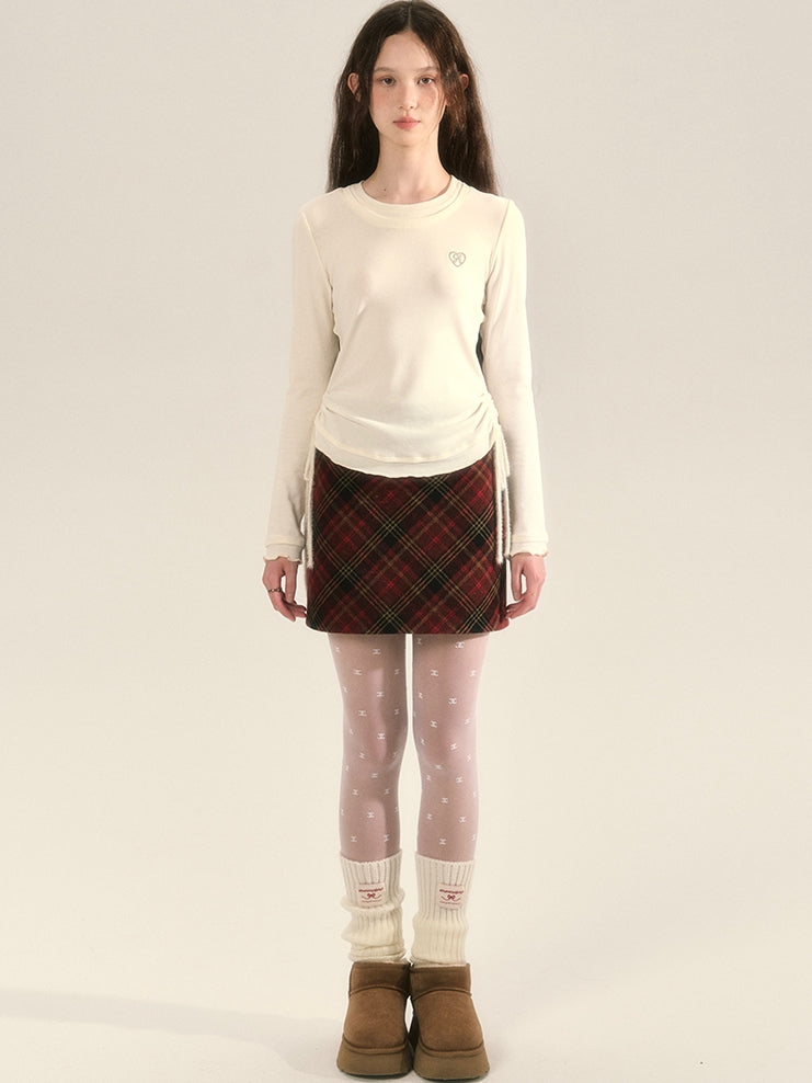 Drawstring Simple Casual Cutsew