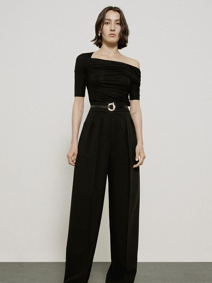 Strait Wide-Leg Classy Chic Pants