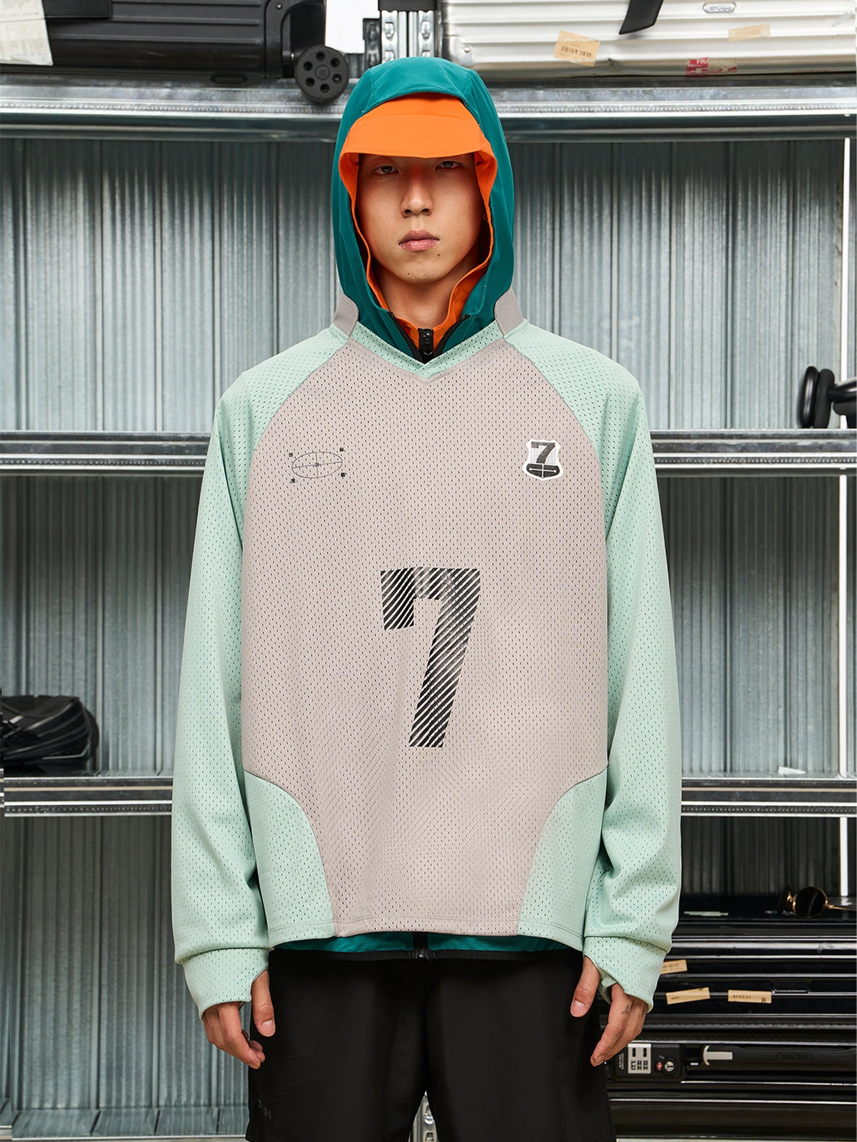 메쉬 대비 7 티셔츠