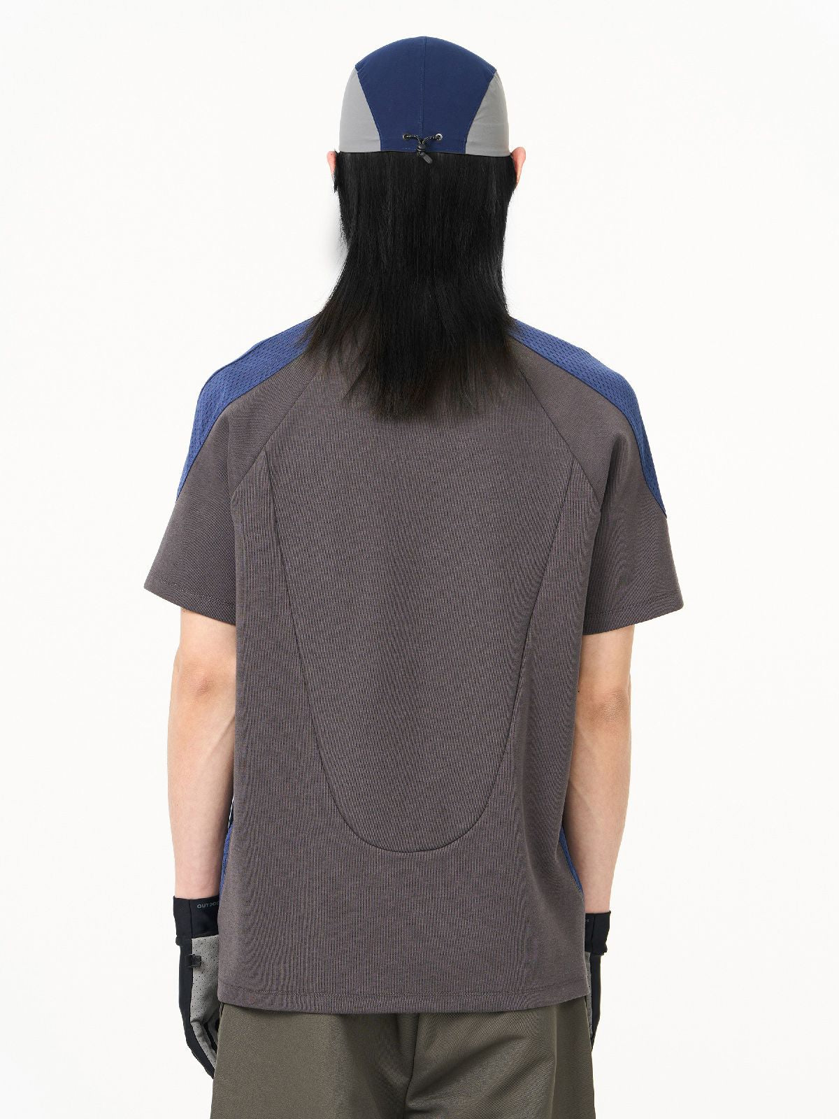 Bi-color Retro Zip Mao-color Casual Tops