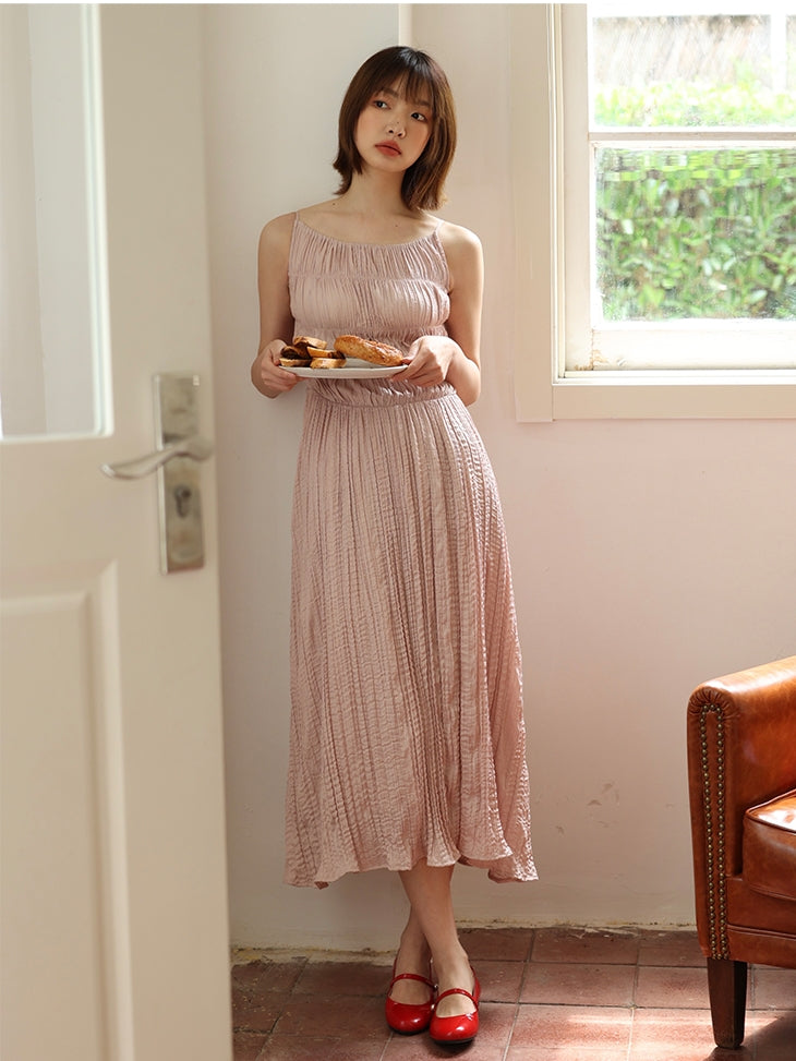 주름진 천연 주름 긴 일체형