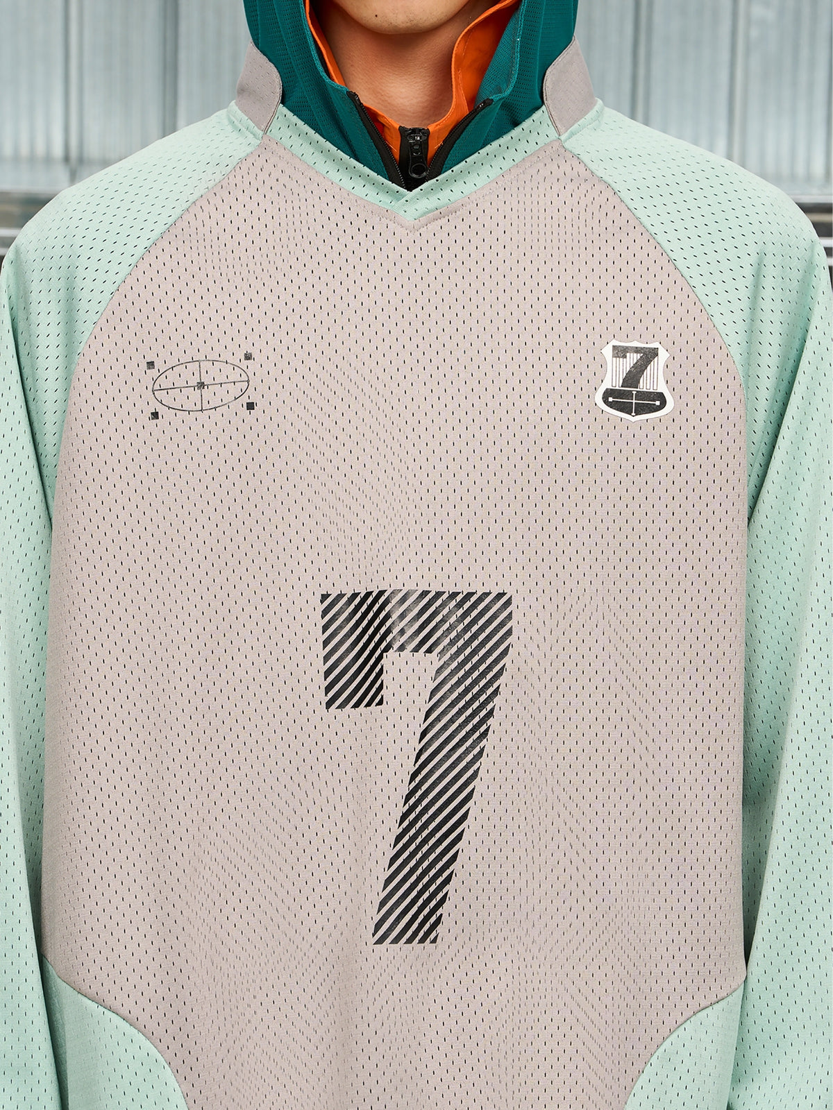 메쉬 대비 7 티셔츠