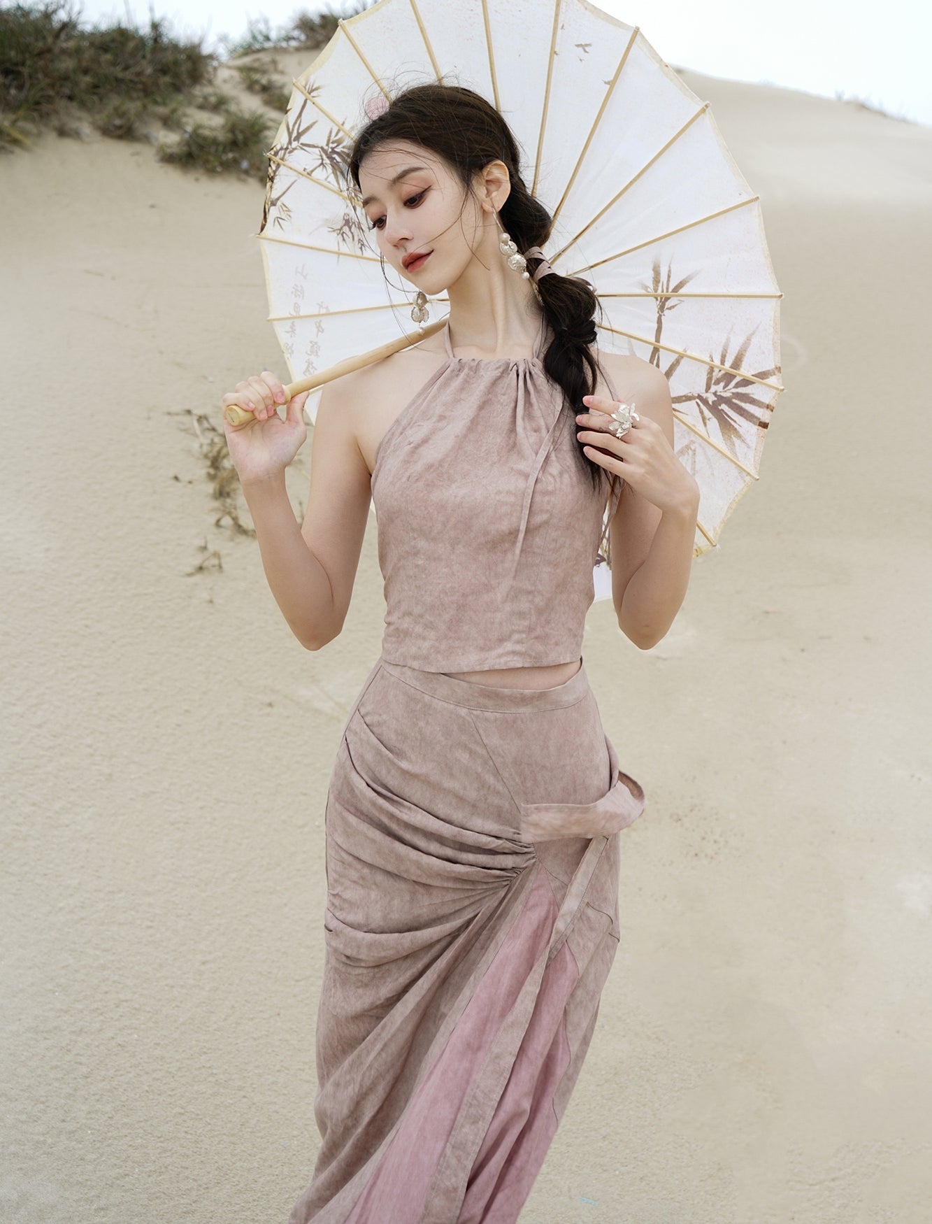 Tiered Slim Elegant Long Tops&Long-Skirt
