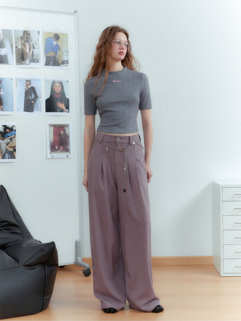 Zara + Asymmetric Wide Leg Pants