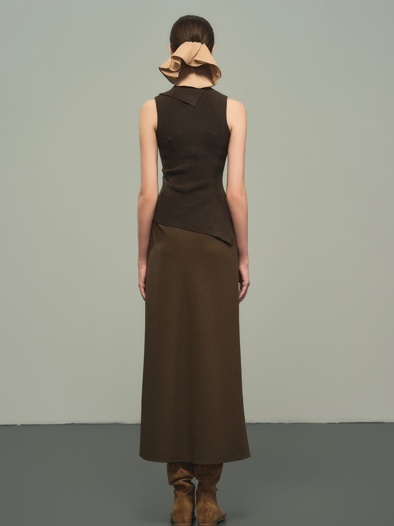 Asymmetry Nichi Sleeveless Tight Stretch Knit