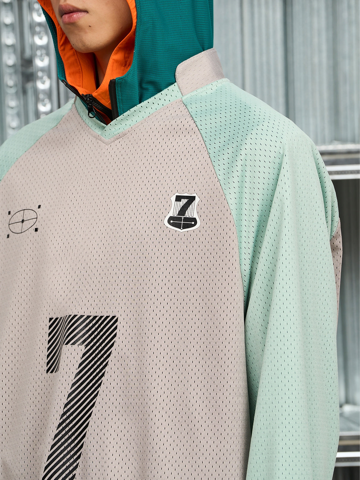 메쉬 대비 7 티셔츠