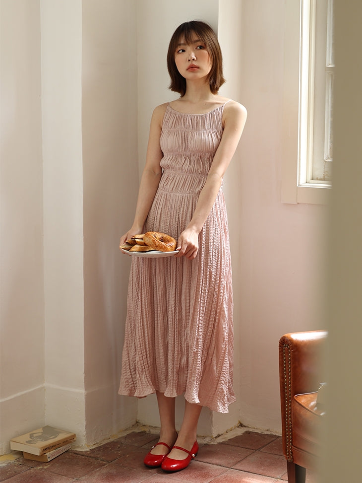 주름진 천연 주름 긴 일체형