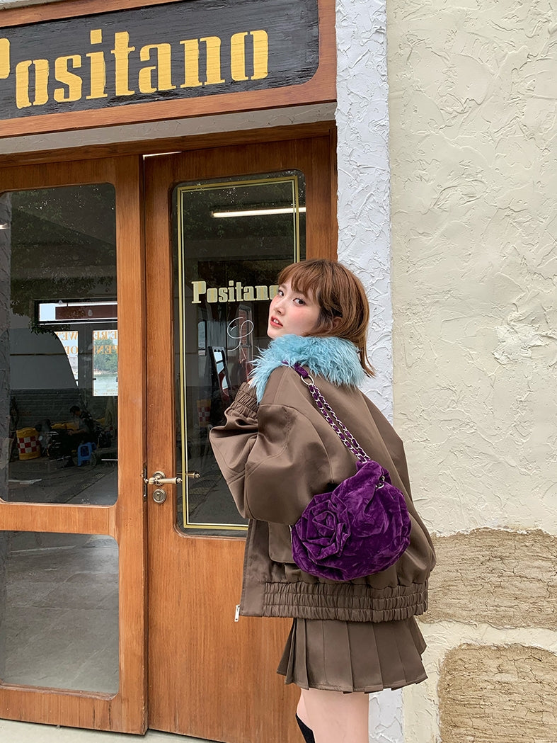 Big-Pocket Retro Casual Oversize Jacket&Mini-Skirt