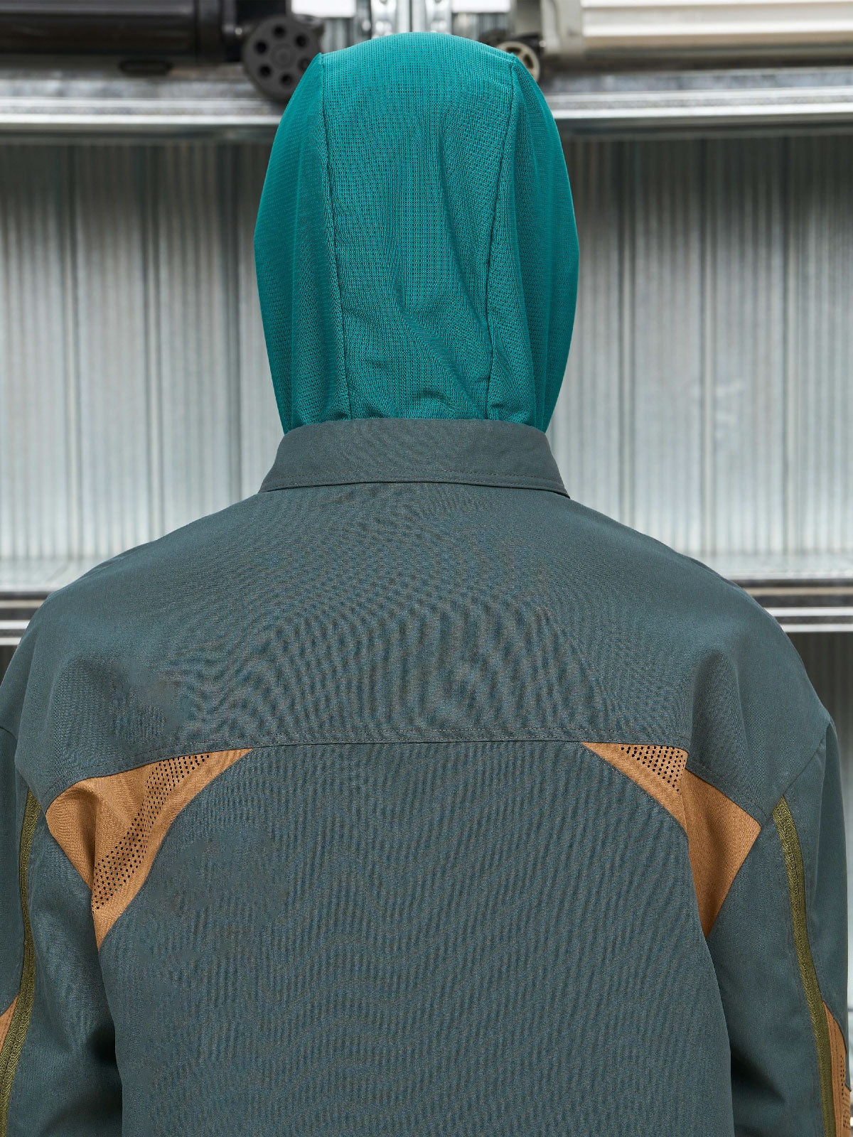 레트로 빈티지 캐주얼 지퍼 대비 재킷