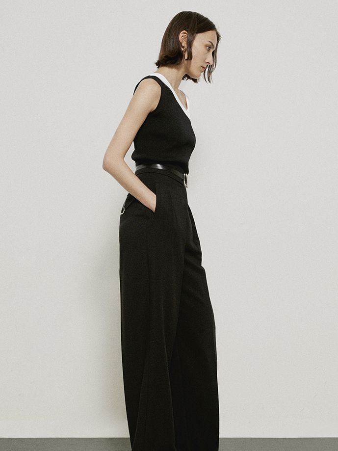 Strait Wide-Leg Classy Chic Pants