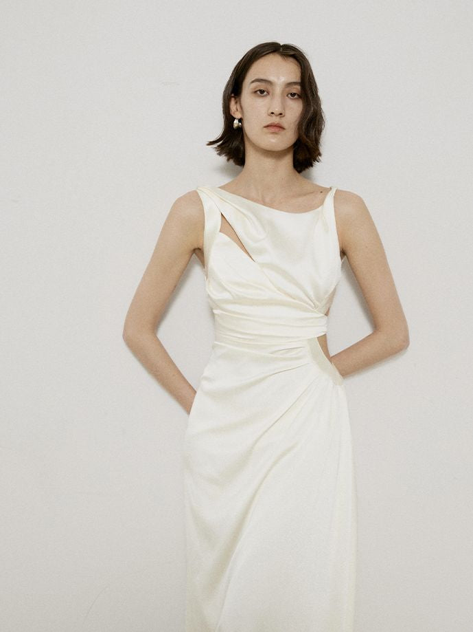 Side-cut Nichi Elegant Chic Long Summer One-piece