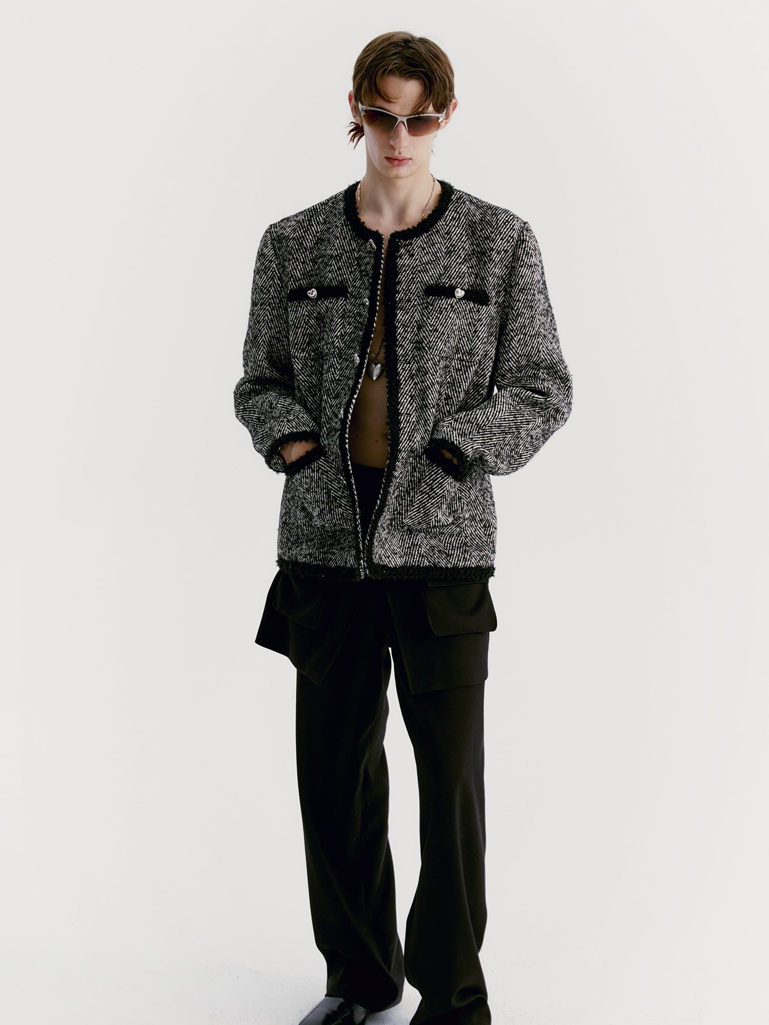 Unisex Tassel Wool Retro Oversize Coat&Long-Skirt