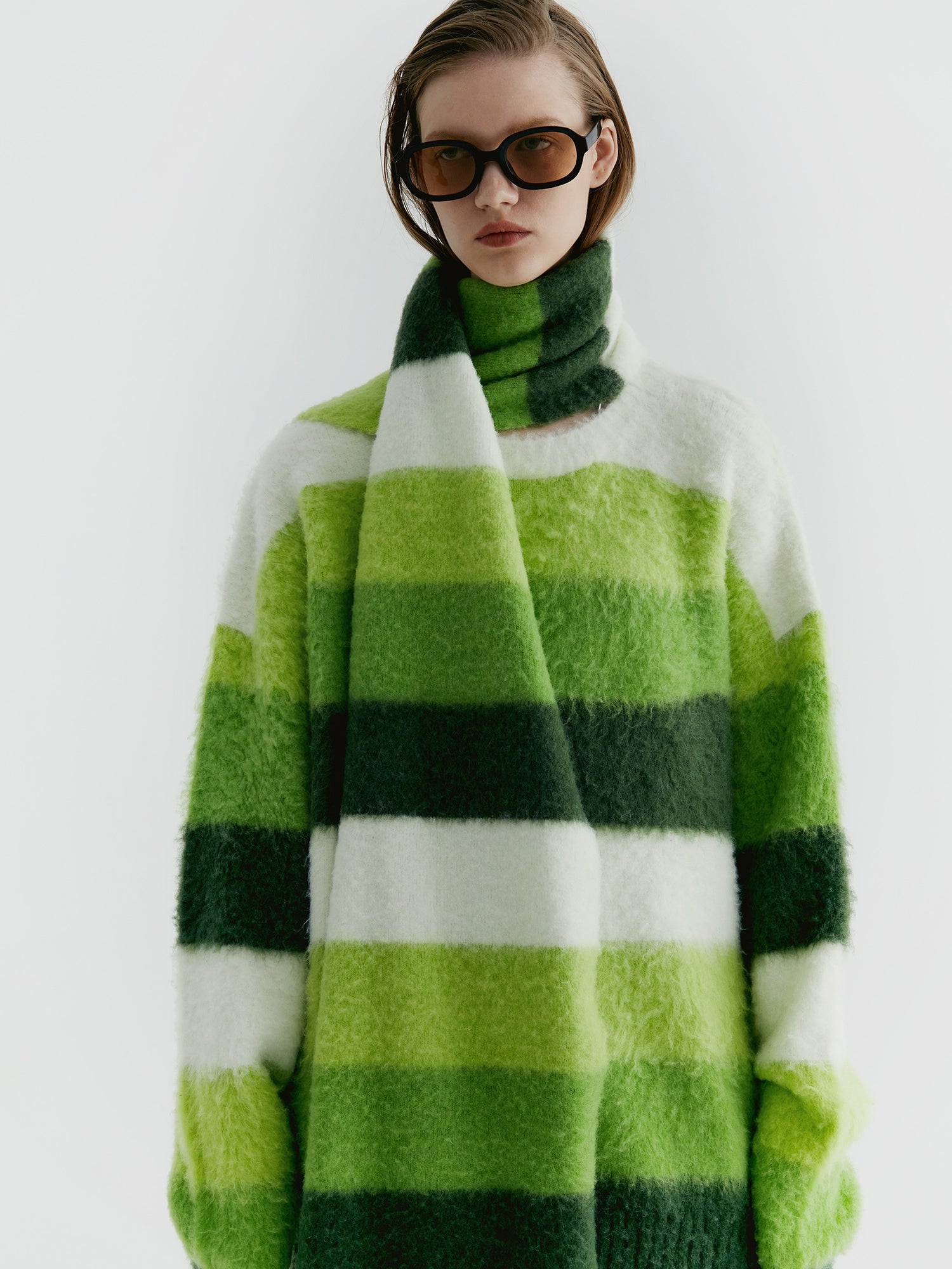 Unisex Border Casual Knit Sweater&Muffler