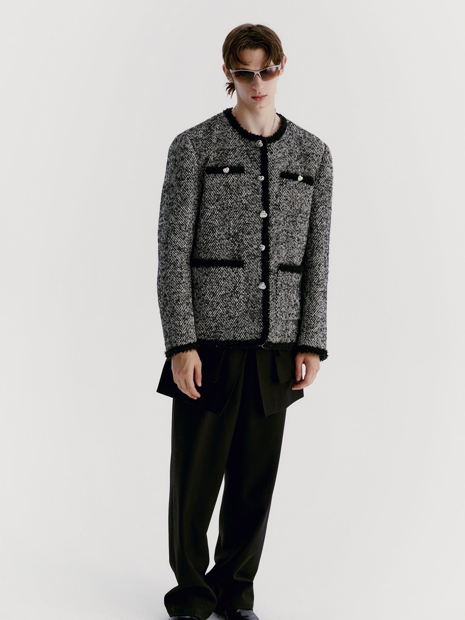 Unisex Tassel Wool Retro Oversize Coat&Long-Skirt