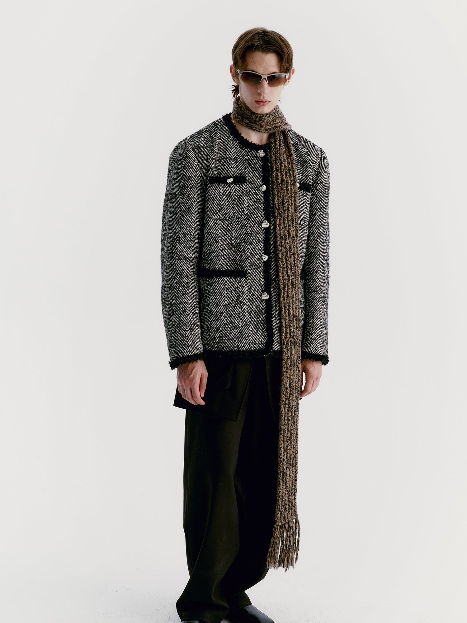 Unisex Tassel Wool Retro Oversize Coat&Long-Skirt