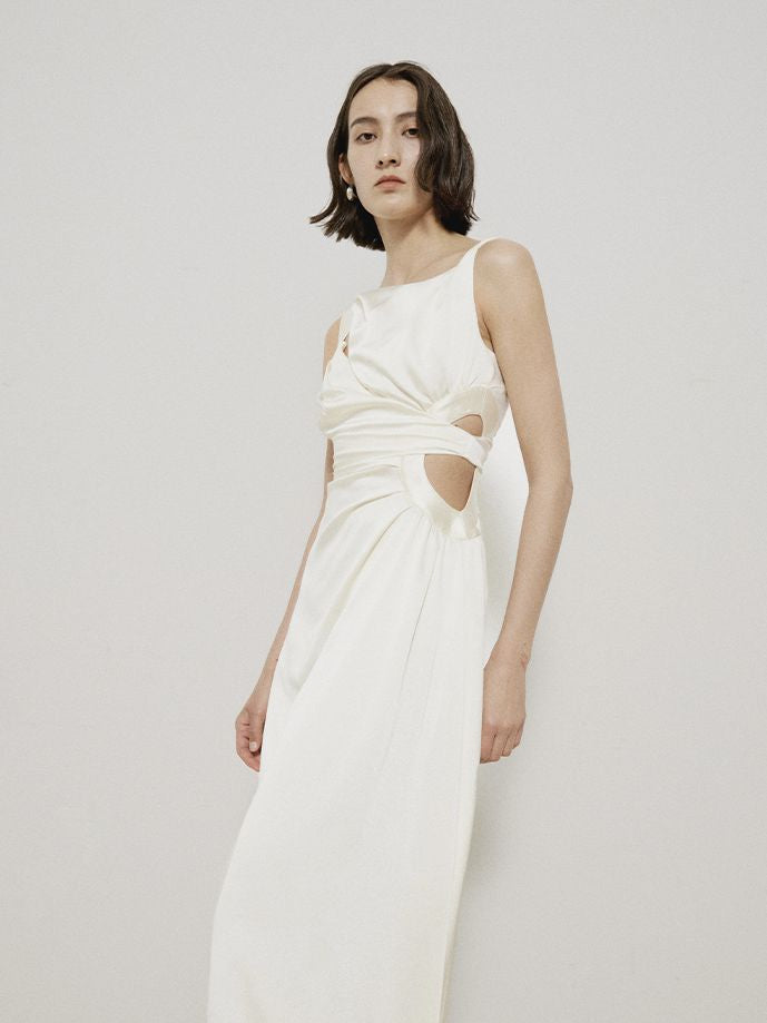 Side-cut Nichi Elegant Chic Long Summer One-piece