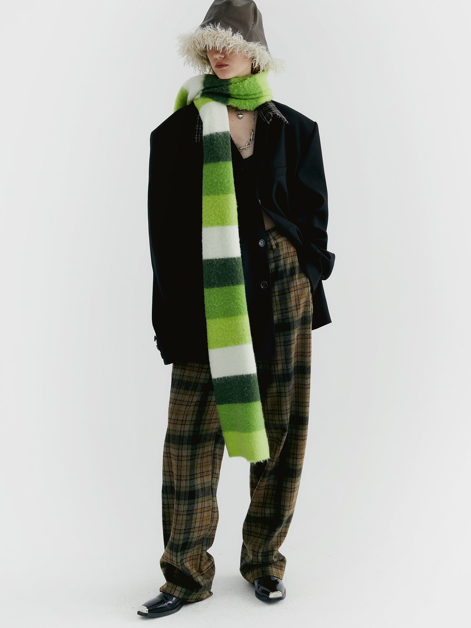 Unisex Border Casual Knit Sweater&Muffler