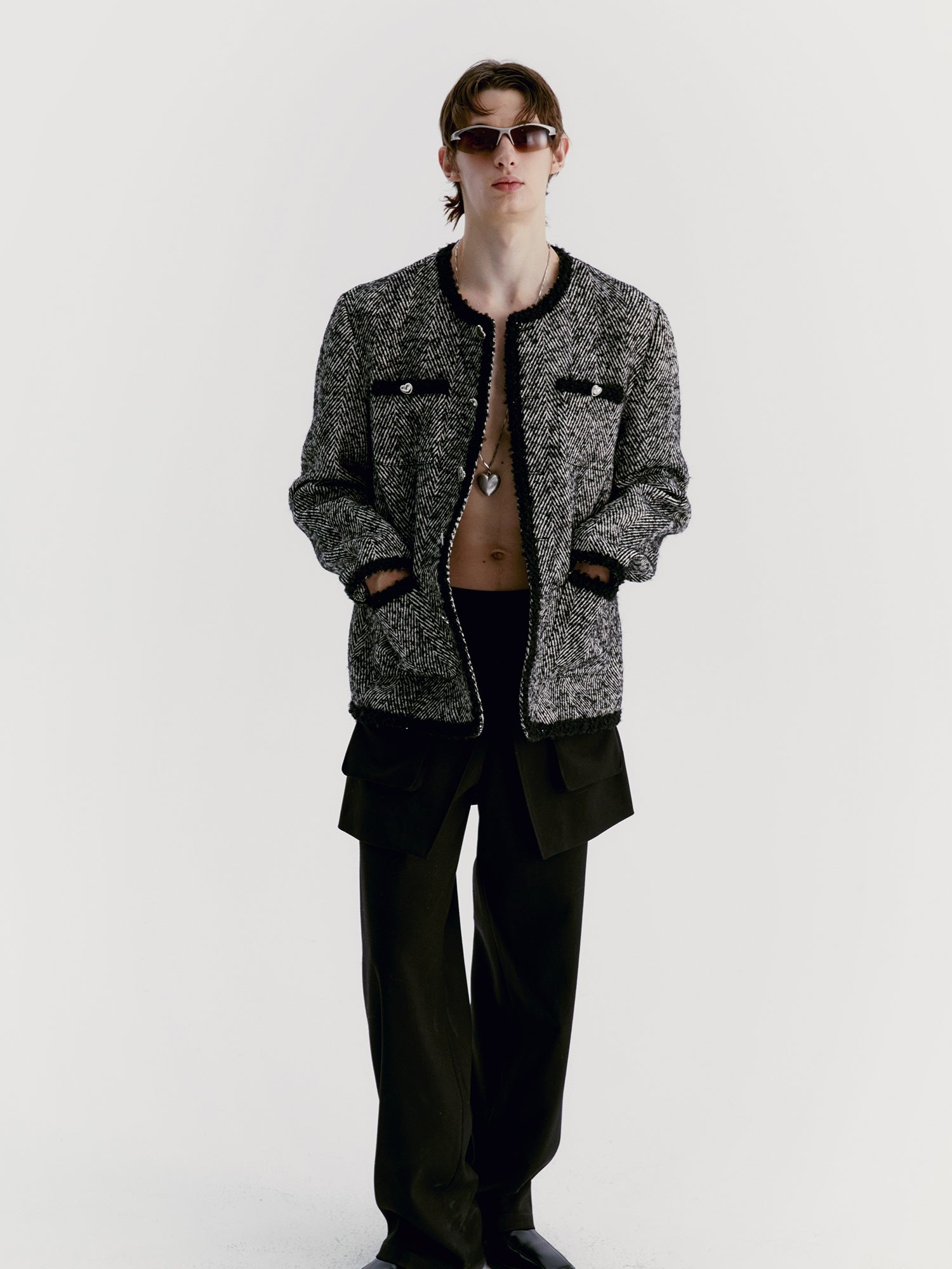 Unisex Tassel Wool Retro Oversize Coat&Long-Skirt