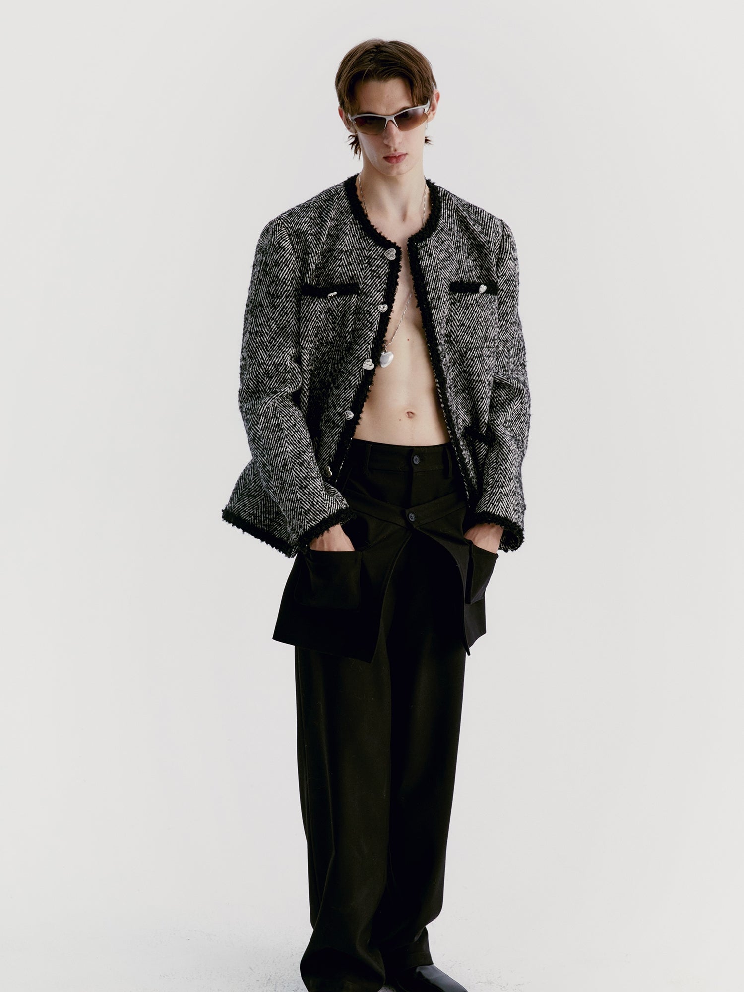 Unisex Tassel Wool Retro Oversize Coat&Long-Skirt