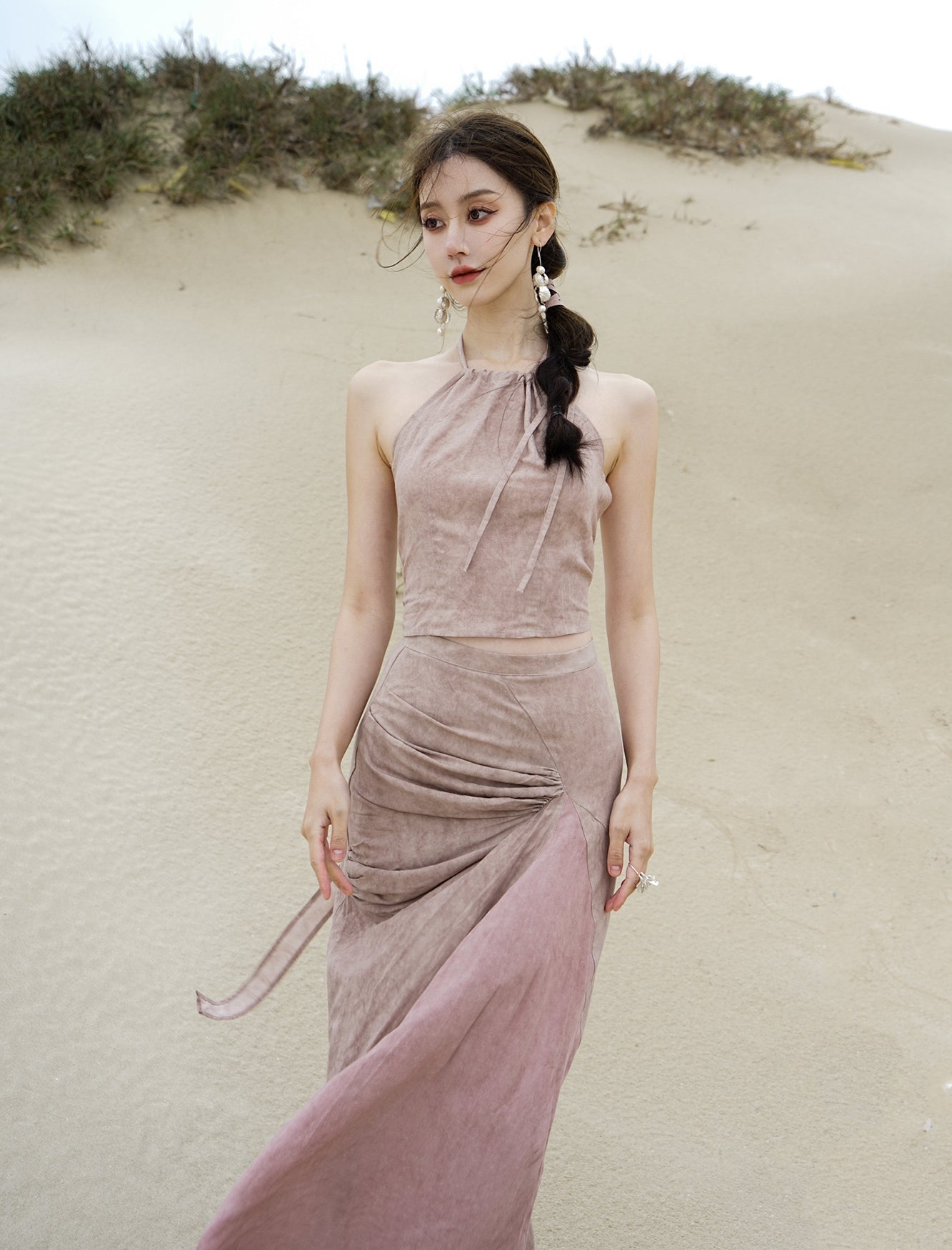 Tiered Slim Elegant Long Tops&Long-Skirt
