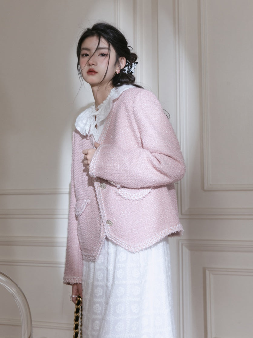 Girly V-Neck Tweed Taste Jacket