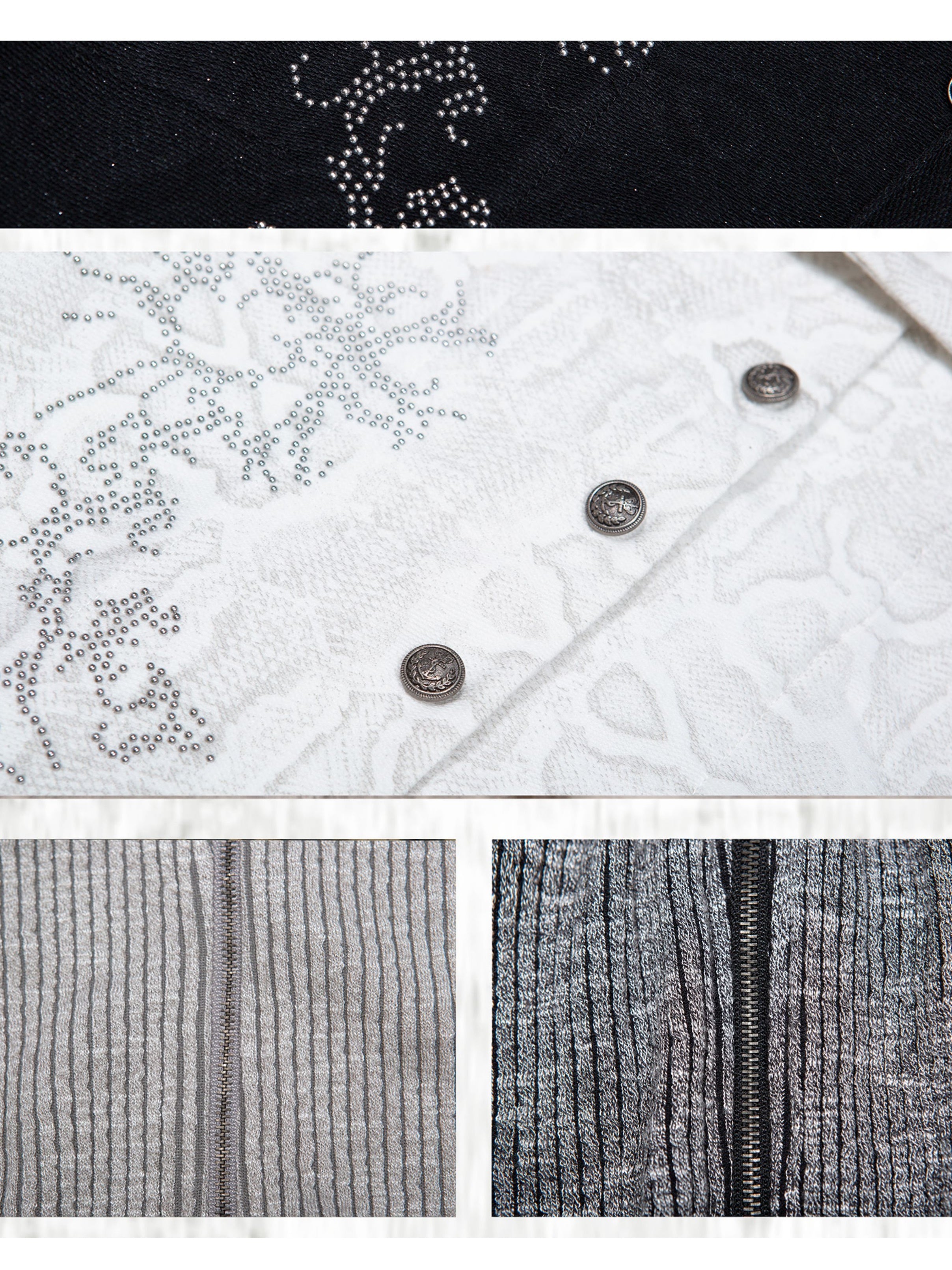 Hooded Knitted Switching Slim Cardigan