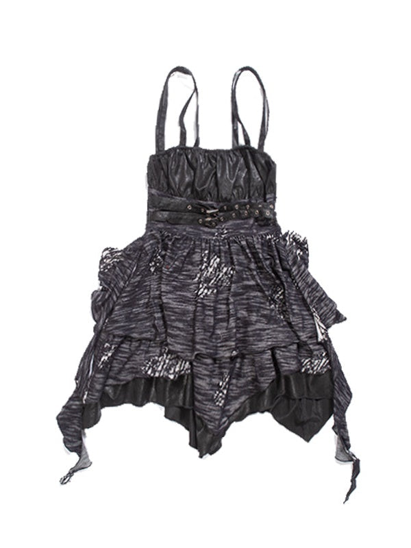 IRREGULAR HEM SLING PUNK ONE-PIECE