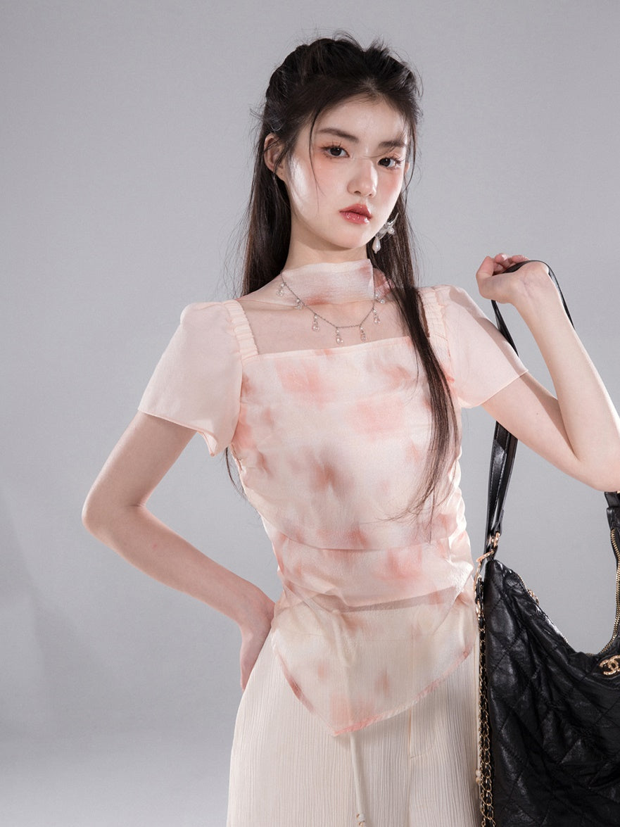 Top de gaze maca et configuration de la jupe de volants de commutation