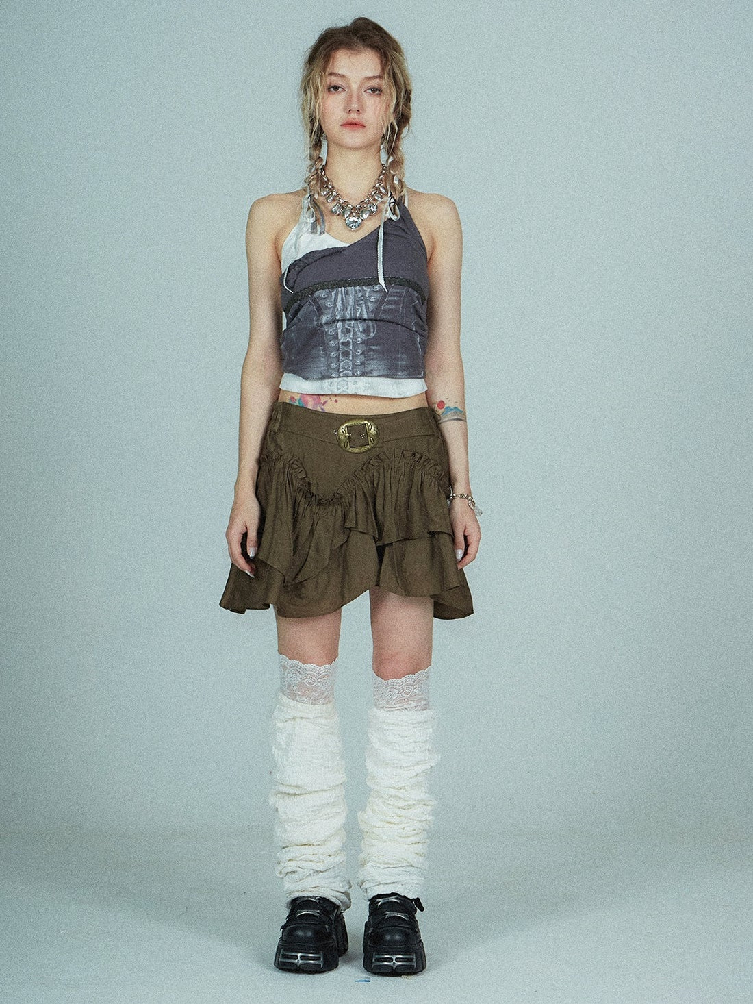 Low Waist Irregular Cake Skirt