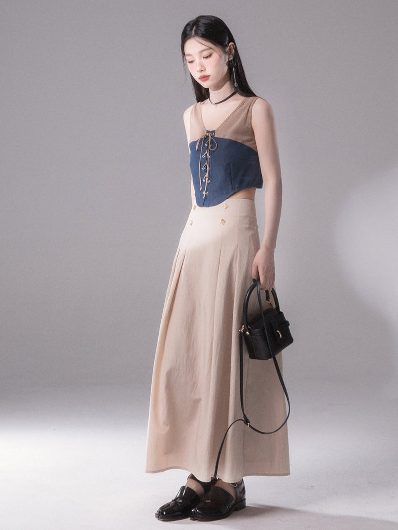 꼬집음 발목 치마