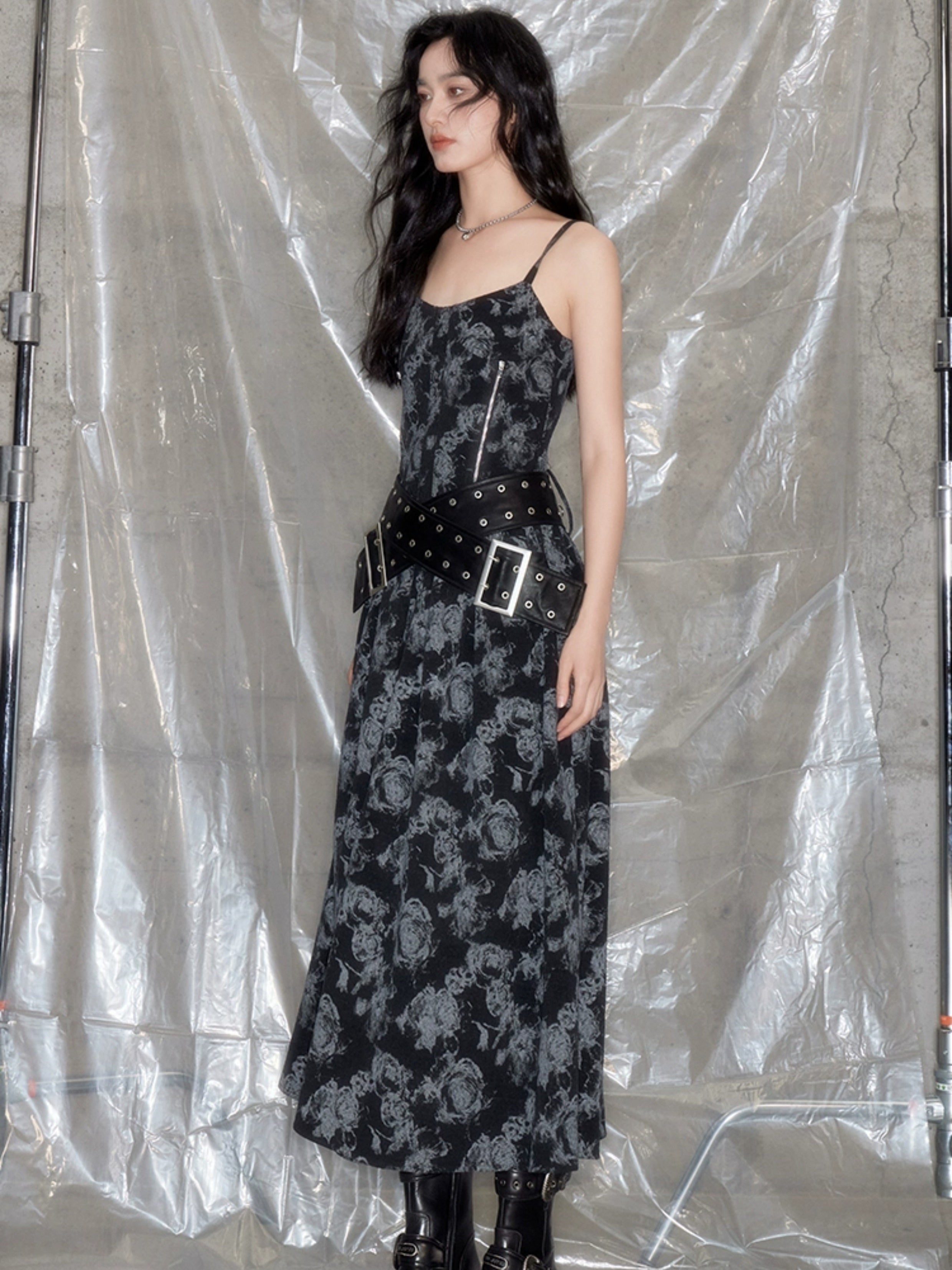 Retro Blumendruck -Hosentuchkleid