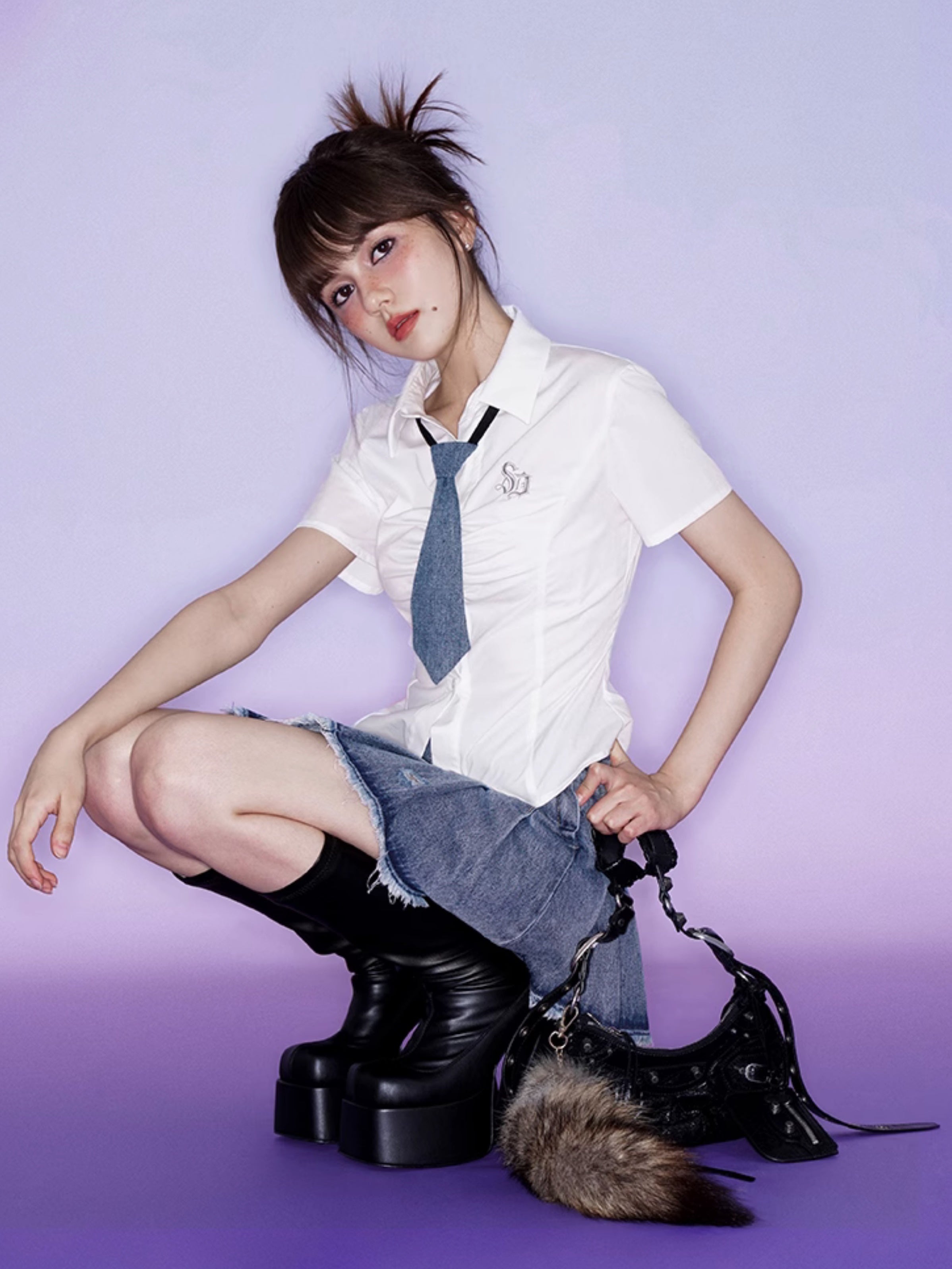 Sliming Gather Short à manches