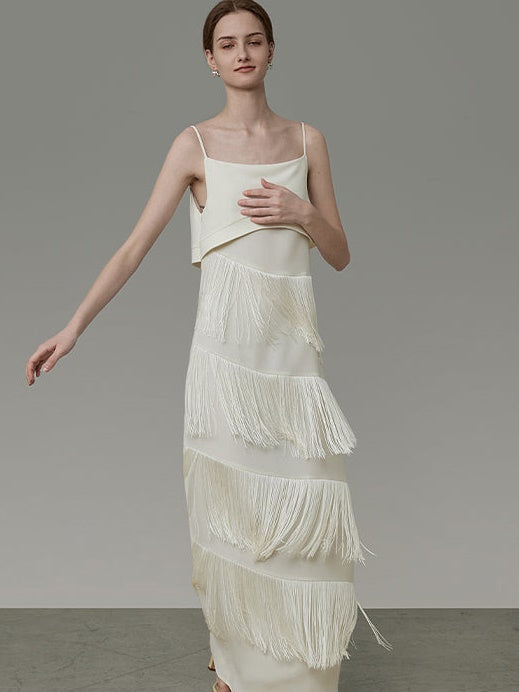 Tassel Slip Long Dress
