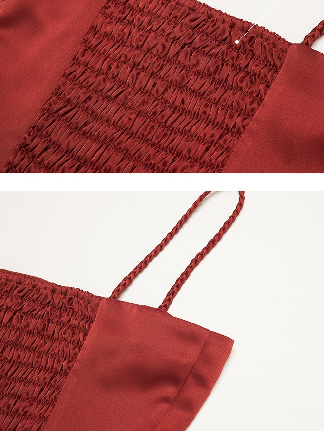 Woven Slanted Placket Dress