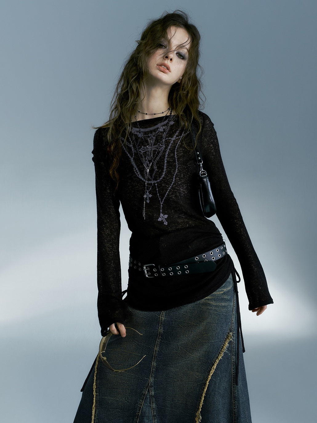 One-Collar Long-sleeved Bottoming Cutsew