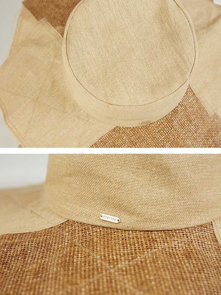 Irregular Splicing Woven Hat