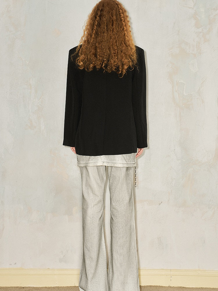 Chinese Style Oblique Placket Jacket