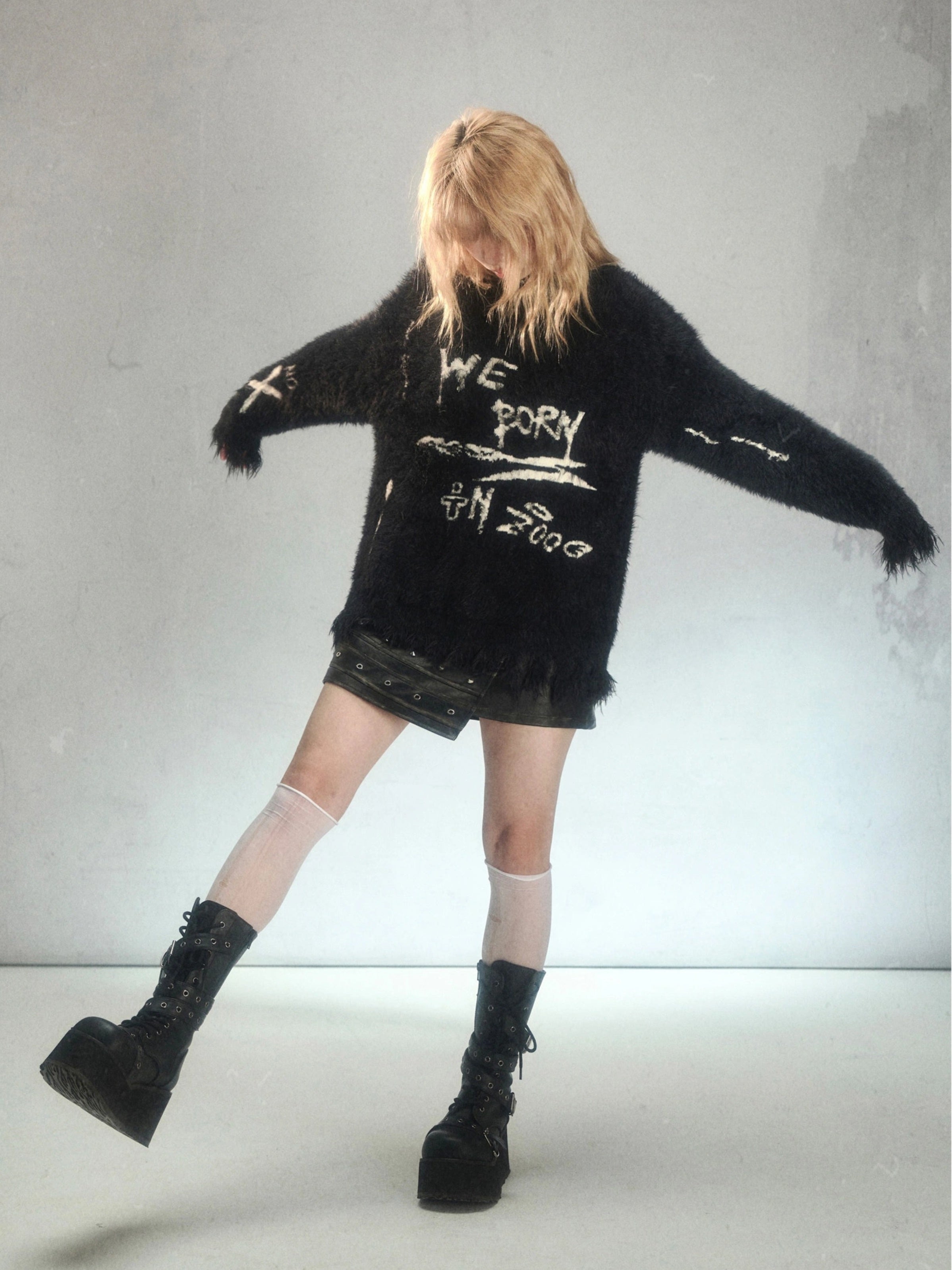 Punk Graffiti Niche Loose Pullover