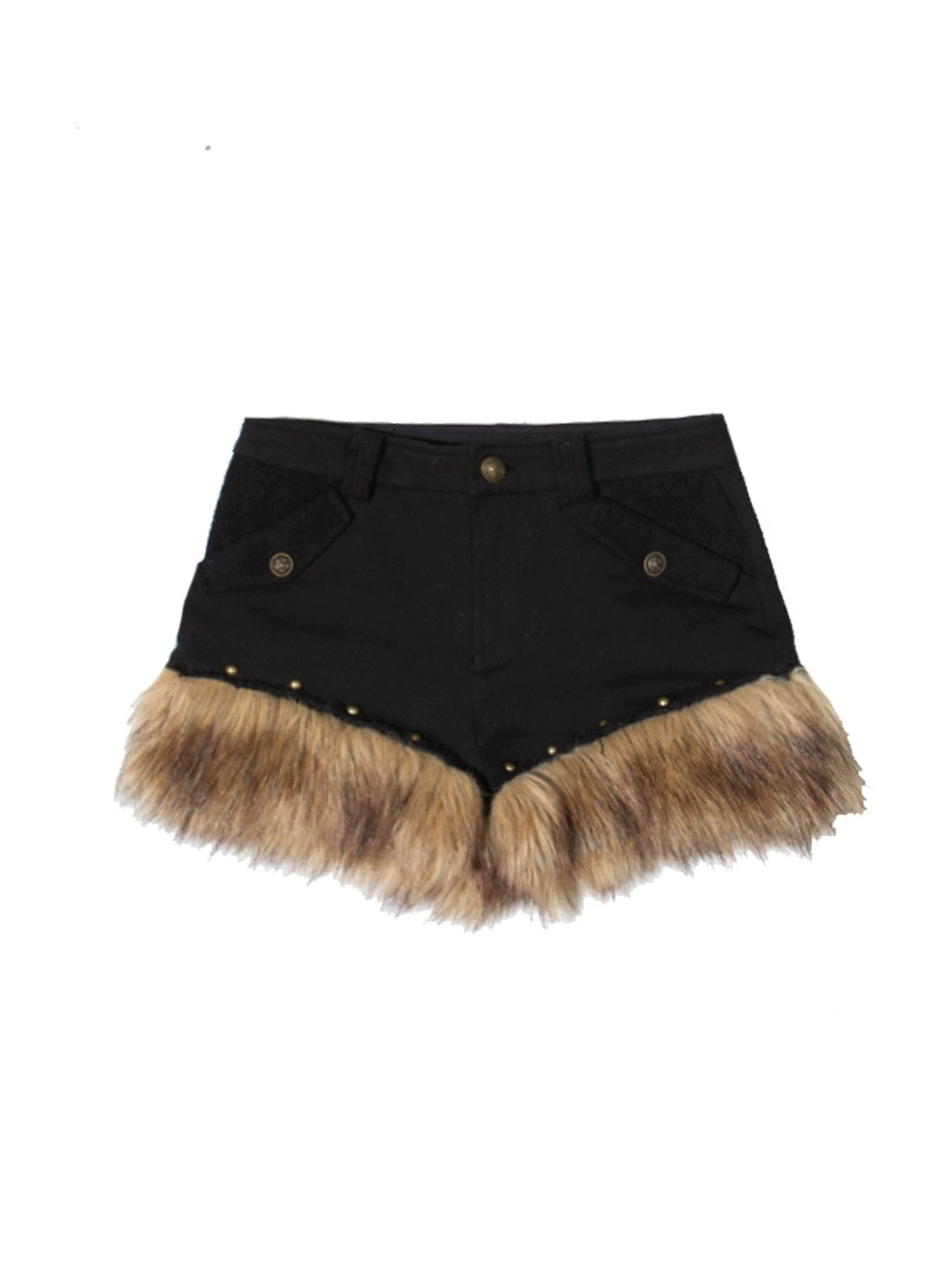 Plush Splicing Shorts & Leg Cover