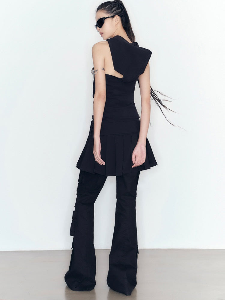 Elastic Lace Work Casual Pants